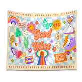 Karierter Wandteppich „Good Vibes“